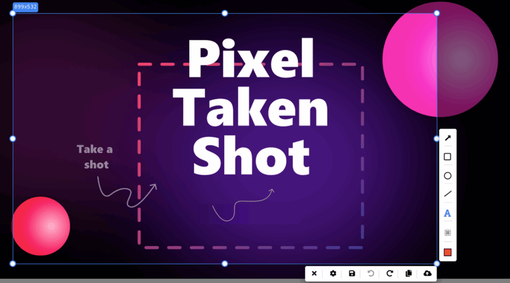 taking screenshot with toolbar
