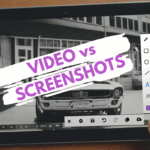 image of a car on a tablet with a toolbar for editing the Ubuntu screenshot