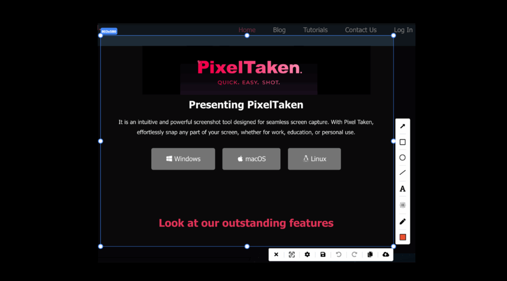PixelTaken snipping tool