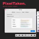 Pixeltaken tool with turned on blurring feature