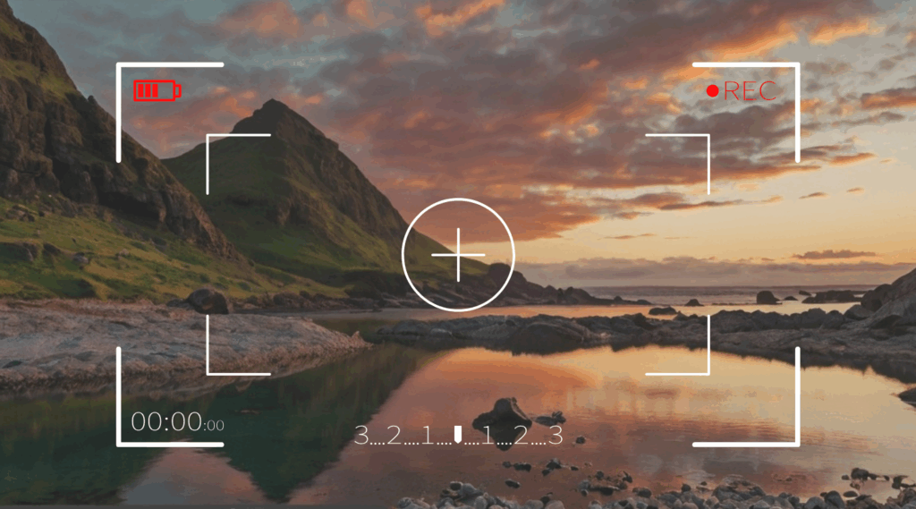 screen recording video with landscape
