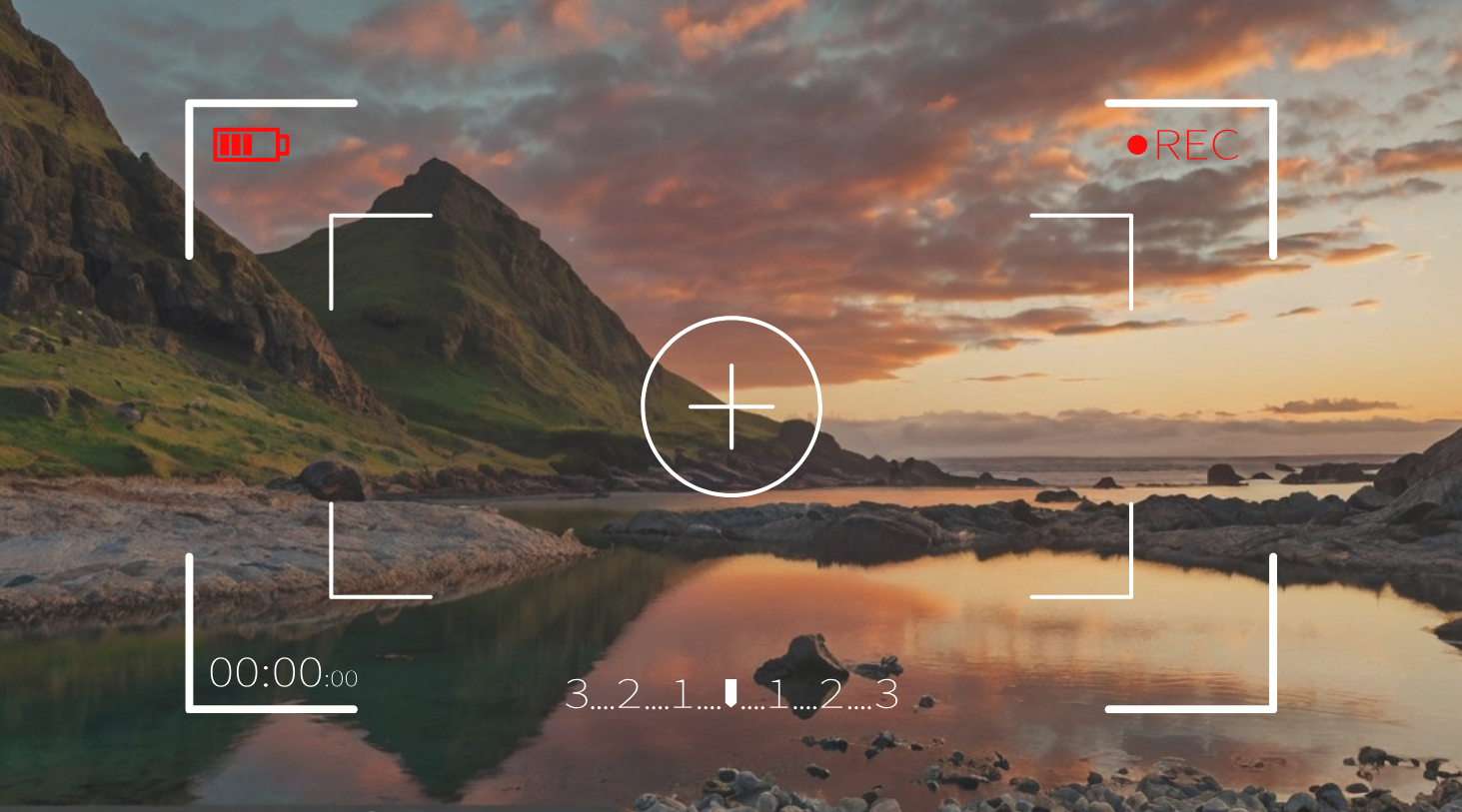 screen recording video with landscape