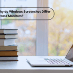 A laptop with a pile of books lies on the table.
