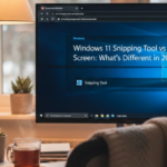 Windows 11 Snipping Tool displayed on the computer in the room