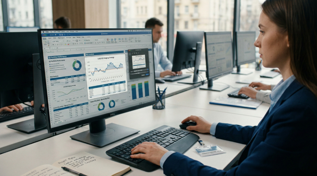 An employee takes a Proof of Payment Screenshot in finance