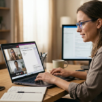 An HR conducts an online interview