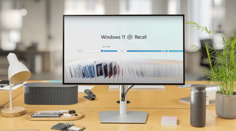 Windows Recall privacy tool is displayed on the computer