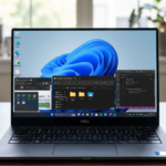 Windows desktop on the laptop