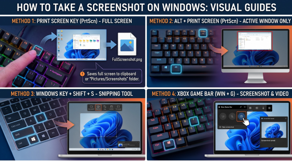 how to take a screenshot on Windows guide