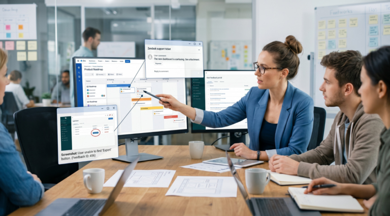 Product Manager uses Screenshots to show Clear Feedback