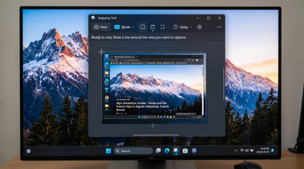 Windows Screen Capture Tool is using on the computer