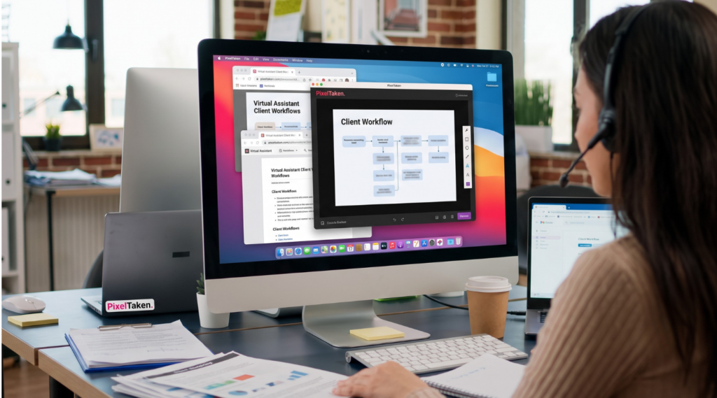 the assistant uses a PixelTaken tool for faster Client Workflows